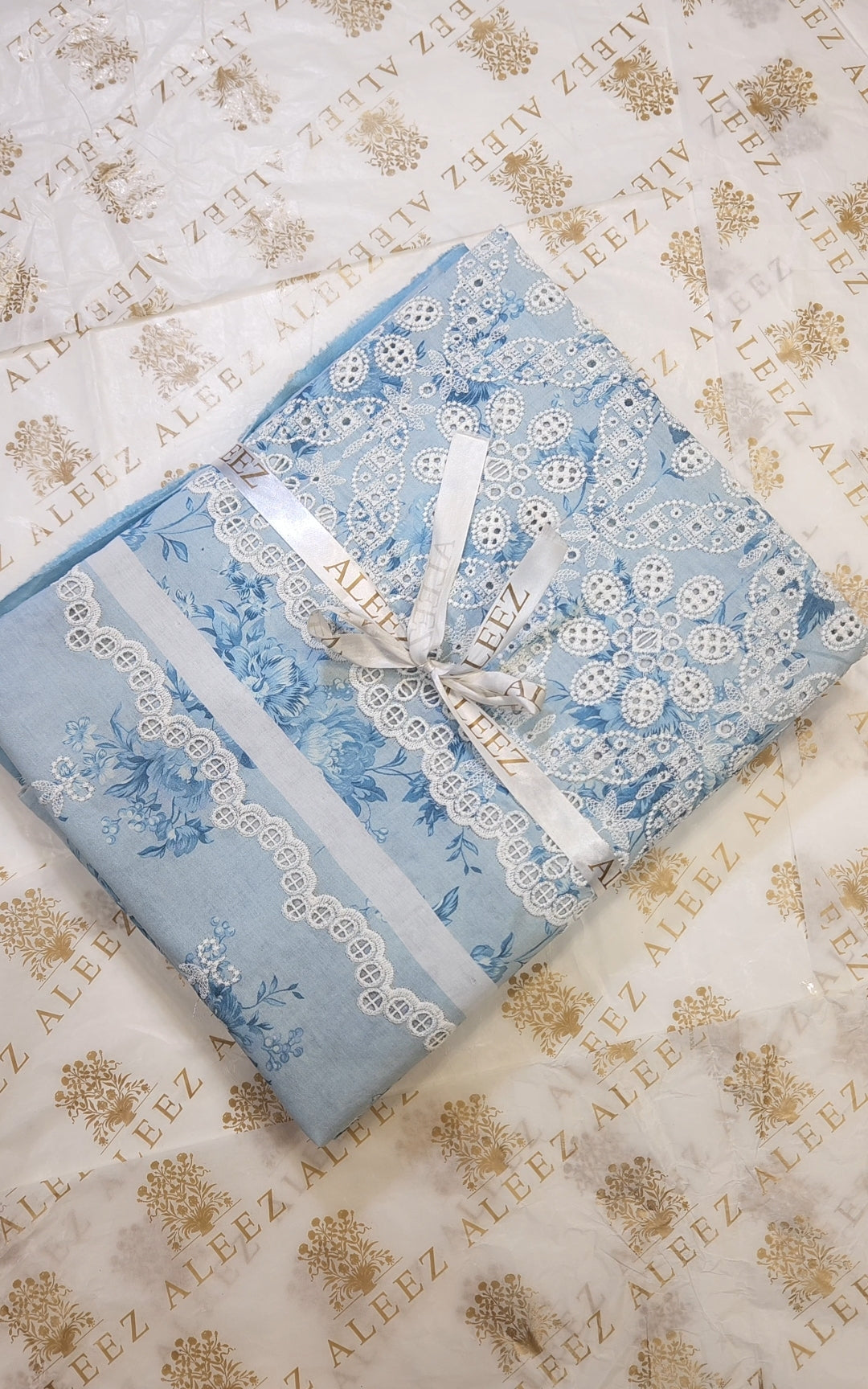 3PC - Unstitched Embroidered & Printed